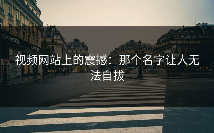 视频网站上的震撼：那个名字让人无法自拔